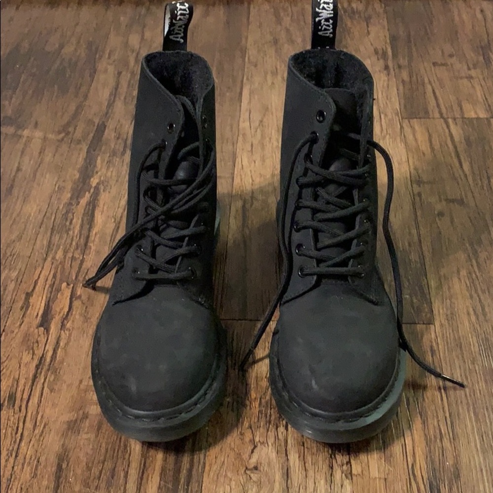 Faux fur lined doc martens